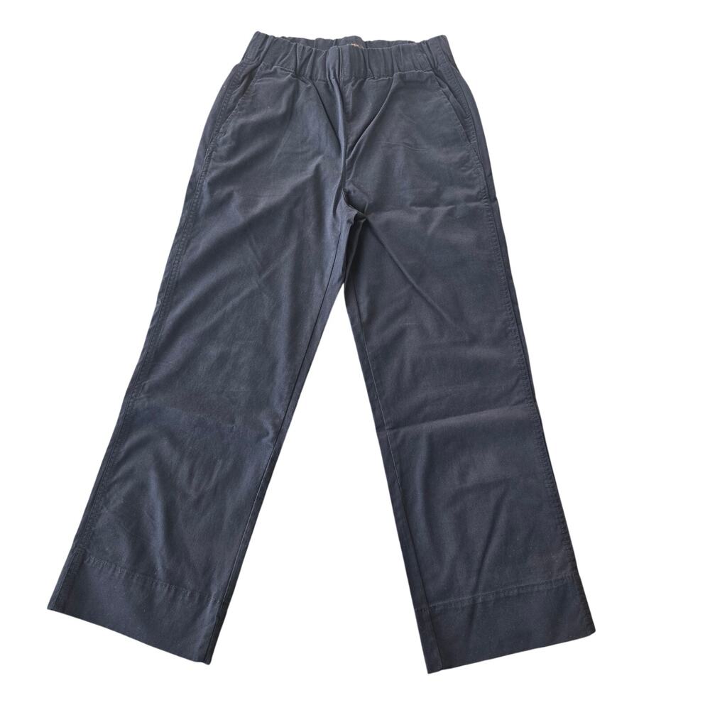 Quince Organic Stretch Cotton Wide Leg Chino Pull On Pants Size 0 NWT